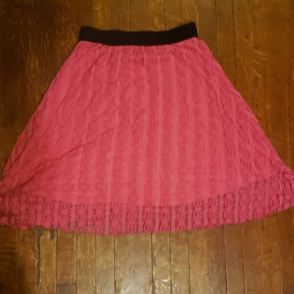 Bright Pink LuLaRoe Lace Skirt